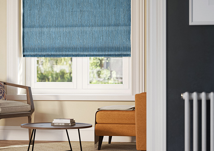 Cascade, Vivid Blue - Roman Blind - Image 5